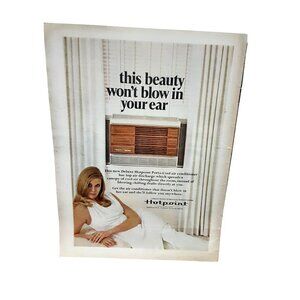 1970 Hotpoint Porta Cool Air Conditioner Vintage Print Ad Woman
